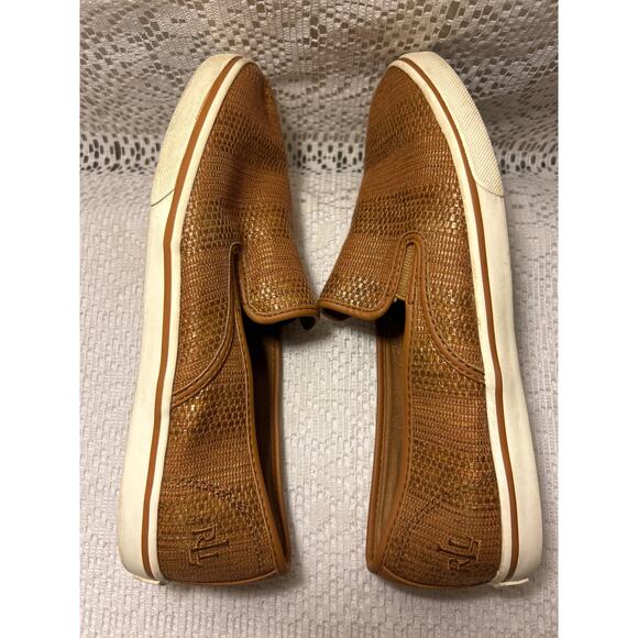 Women’s Ralph Lauren Brown Tread Casual Slip-on Tennis, Janis SZ 8.5 - Picture 4 of 9